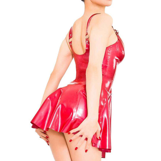 MONNIK | Silhouet Collection: Latex Handmade Flared Dress with