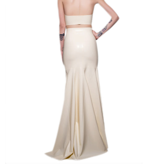 Latex Handmade Fishtail Skirt Floor - Detail view - MONNIK Silhouet Collection
