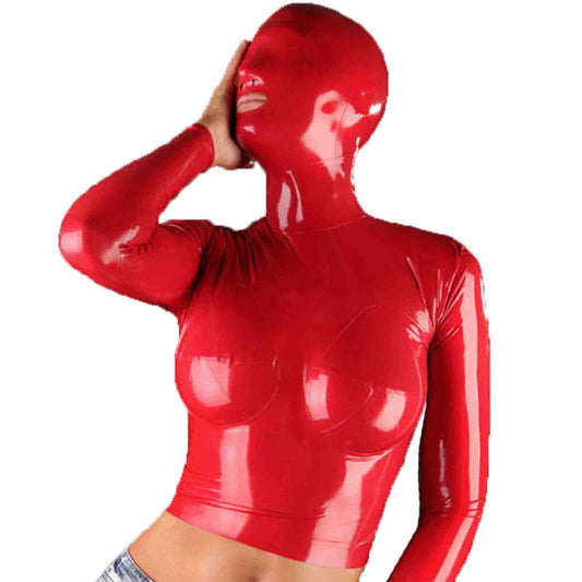 MONNIK | Visage Collection: MONNIK Latex Hooded Top Back