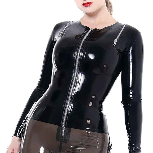 MONNIK | Obsidian Series: MONNIK Latex Handmade Top classic - Front view - MONNIK Obsidian Collection