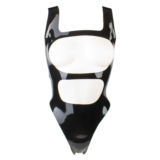 MONNIK | Obsidian Series: Latex Handmade open front or - Detail view - MONNIK Obsidian Collection