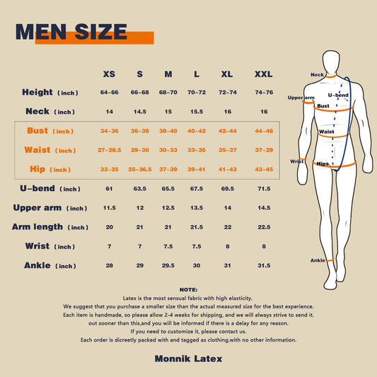 Latex Handmade Men's Sleeveless Suit - View 3 - MONNIK Silhouet latex fashion