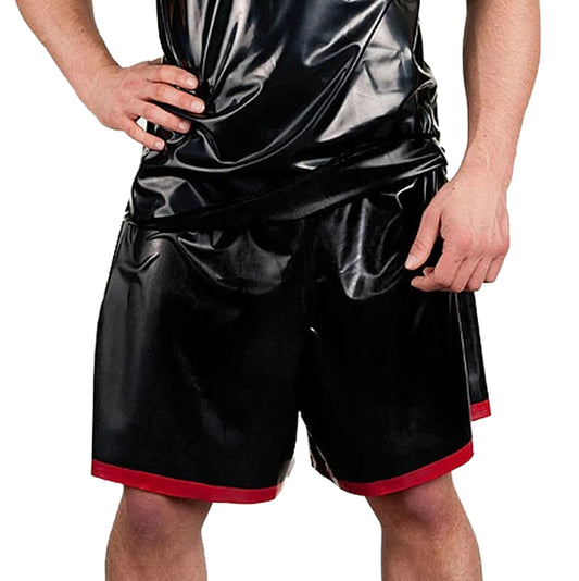 MONNIK | Obsidian Series: Latex Handmade men's shorts handmade - Front view - MONNIK Obsidian Collection