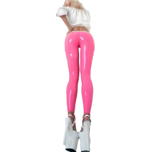MONNIK Hot Pink Latex leggings - Detail view - MONNIK Silhouet Collection