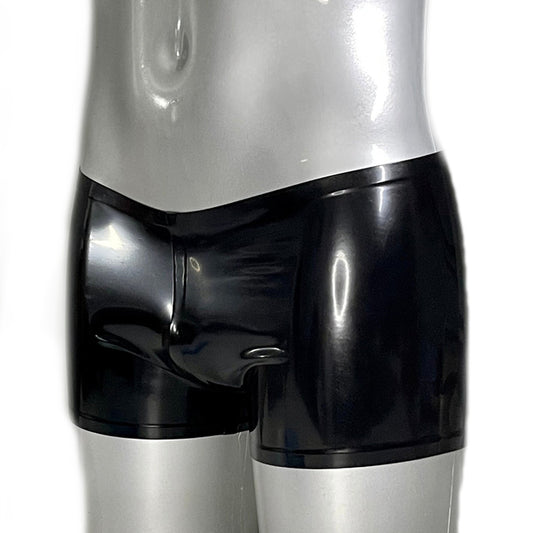 MONNIK | Obsidian Series: MONNIK Latex Men's Rubber Boxer - Detail view - MONNIK Obsidian Collection