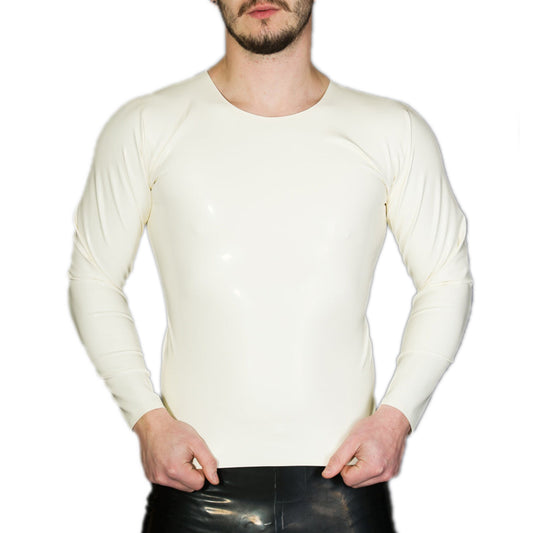 Latex handmade Long Sleeve T - Front view - MONNIK Silhouet Collection