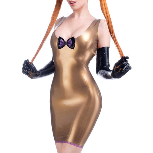 MONNIK | Silhouet Collection: Latex Handmade Dress Finished with