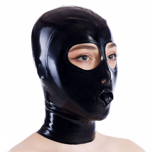 MONNIK | Visage Collection: Latex Handmade hood with zippers,