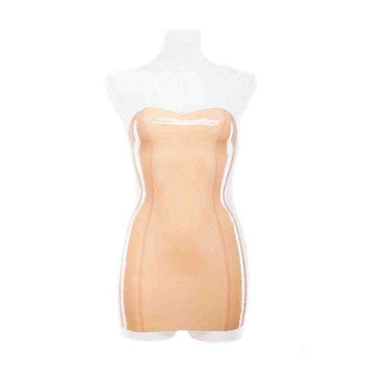 MONNIK Latex Strapless Dress Tight - Front view - MONNIK Silhouet Collection