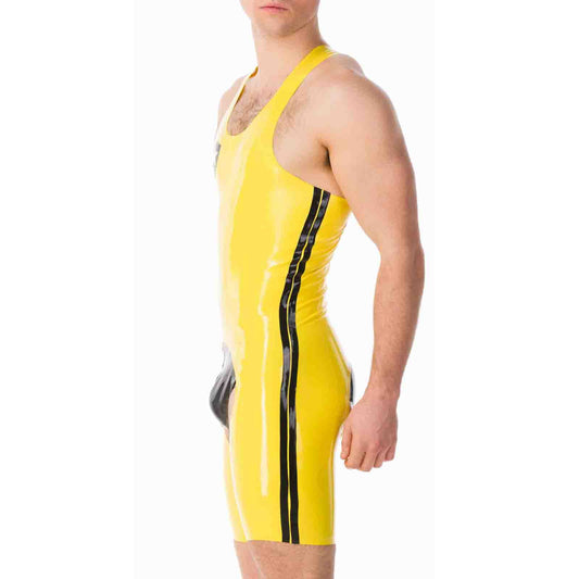 MONNIK | Silhouet Collection: Latex Handmade open crotch Suit