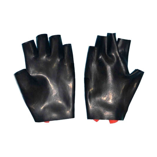 MONNIK Black Latex short Gloves - Detail view - MONNIK Silhouet Collection