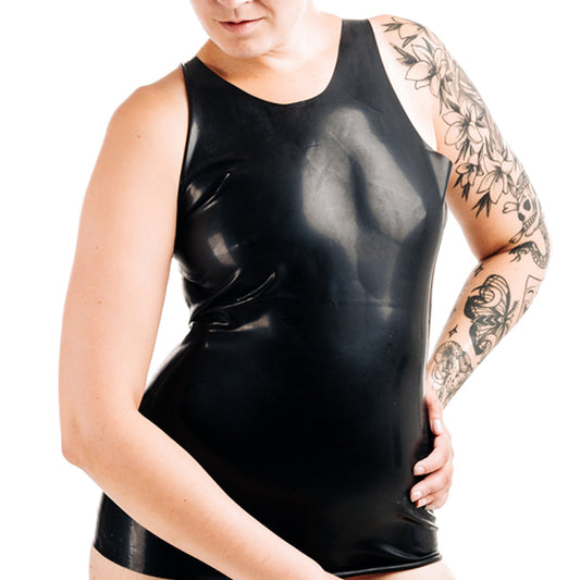 MONNIK | Obsidian Series: Latex Handmade fashion shirt For - Front view - MONNIK Obsidian Collection