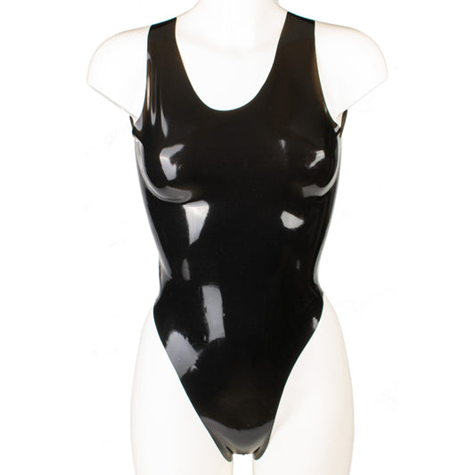 MONNIK | Obsidian Series: Latex Handmade fashion outfit V - Front view - MONNIK Obsidian Collection