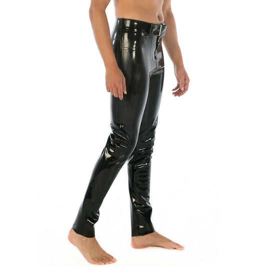 MONNIK | Obsidian Series: Latex Handmade Classic Skinny Jeans - Detail view - MONNIK Obsidian Collection