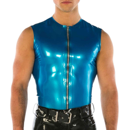 Latex handmade men's Zip Front - Front view - MONNIK Silhouet Collection