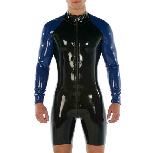 MONNIK | Silhouet Collection: Latex Men's High Neck Shortie