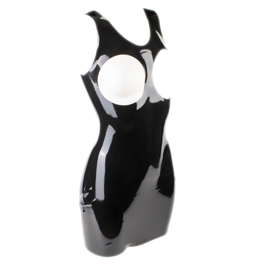 MONNIK | Silhouet Collection: Latex Handmade fashion mini dress