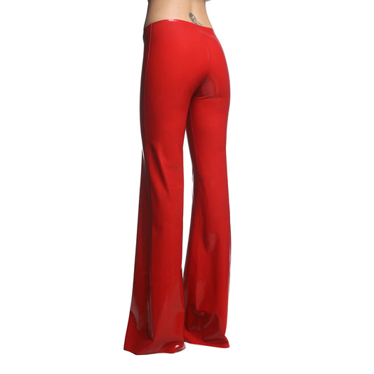 MONNIK | Obsidian Series: Latex handmade women's pants with - Detail view - MONNIK Obsidian Collection