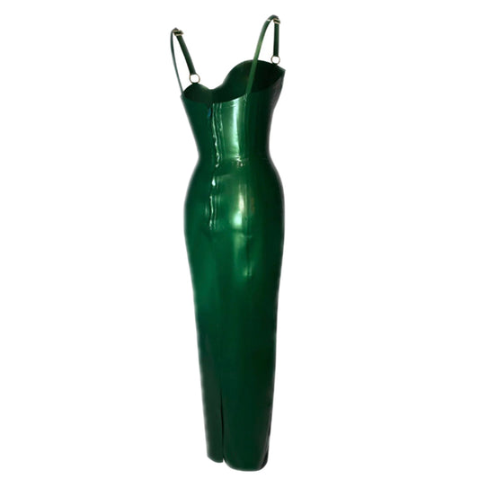MONNIK | Obsidian Series: Latex Handmade Fashion Gown For - Detail view - MONNIK Obsidian Collection