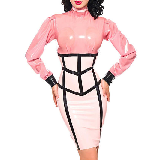 MONNIK | Silhouet Collection: Latex Dress with Three-Quarter length