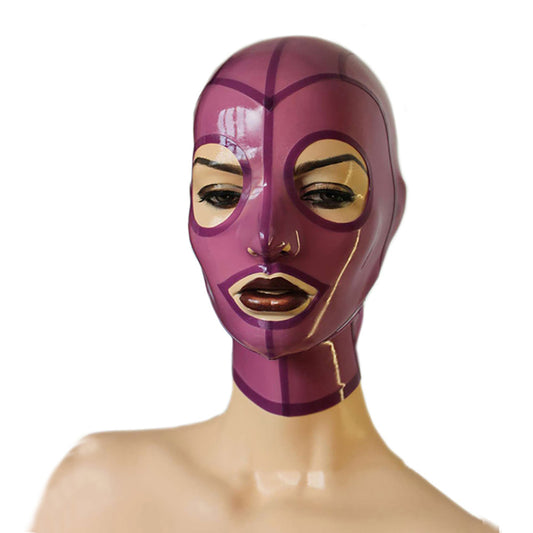 MONNIK | Visage Collection: MONNIK Latex Mask Hood Purple