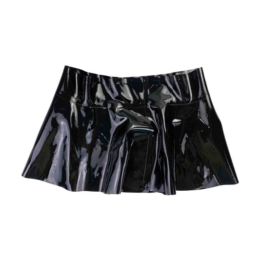 MONNIK | Silhouet Collection: MONNIK Black Latex Fashion Skirt