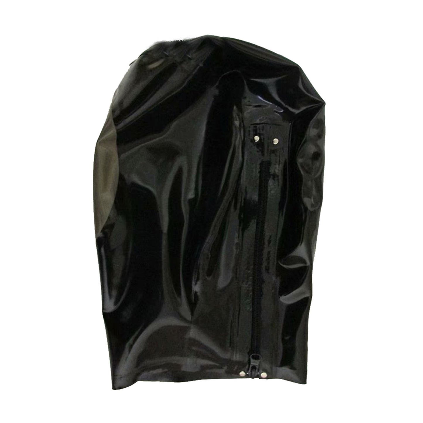 MONNIK Latex Hood Sexy Rubber Handmade Mask with Open Eyes and Mouth Red Edge for Party Clubwear Catsuit Cosplay