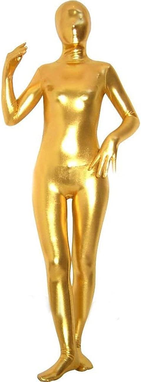 Women's Shiny Zentai Metallic Catsuit Spandex One piece Lycra Fabric