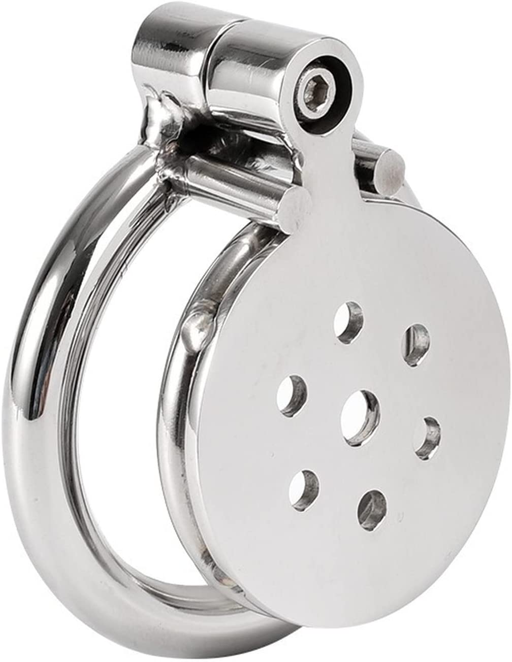 Stainless Steel Male Chastity Cage Metal Male Flat Chastity Lock Strap –  Monnik Latex