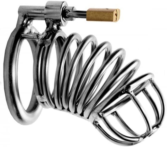 Master Series Stainless Steel Penile Confinement Chastity Cage