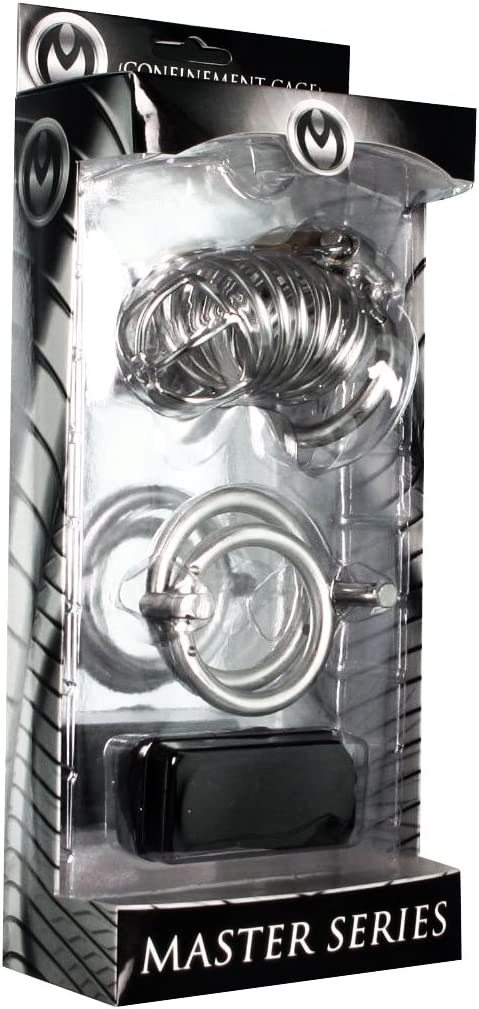 Master Series Stainless Steel Penile Confinement Chastity Cage