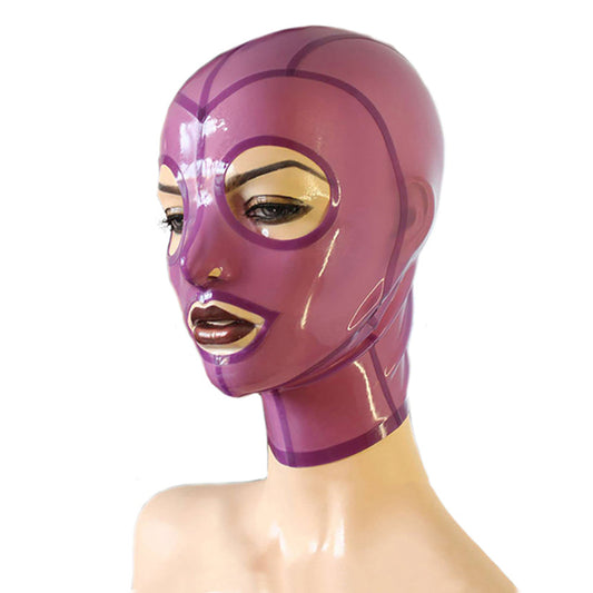 MONNIK | Visage Collection: MONNIK Latex Mask Hood Purple