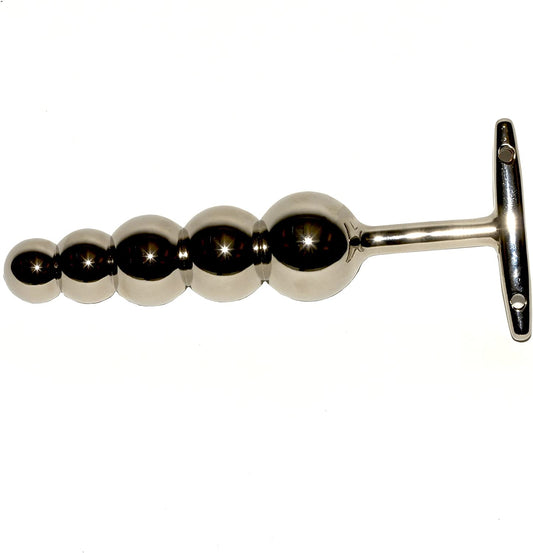 Fresh Fetish Stainless Steel Anal Plug Butt Plugs Thruster with 5 Balls Fetish Love Sex Toy for Sex Love Games