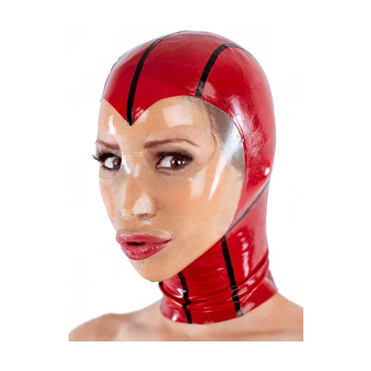 MONNIK | Visage Collection: MONNIK Latex Rubber Hood Red&Transparent