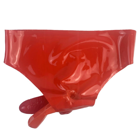 MONNIK | Silhouet Collection: MONNIK Latex Men Briefs Red