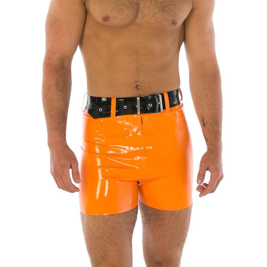 MONNIK | Obsidian Series: Latex Classic Jeans Handmade Men's - Front view - MONNIK Obsidian Collection