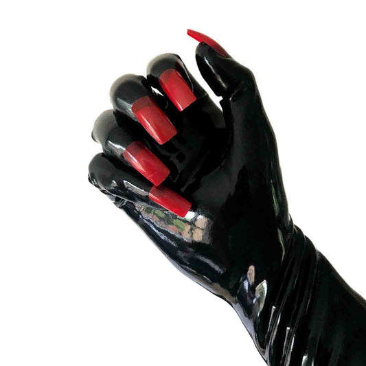MONNIK | Silhouet Collection: MONNIK Black Latex Short Gloves