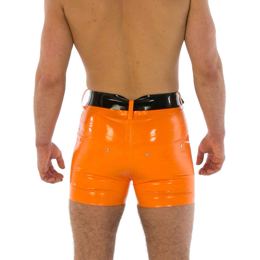 MONNIK | Obsidian Series: Latex Classic Jeans Handmade Men's - Detail view - MONNIK Obsidian Collection