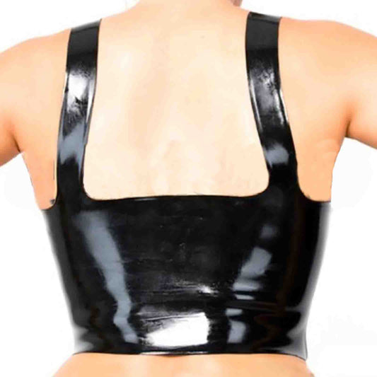 MONNIK | Silhouet Collection: MONNIK Black Latex Tight Tops