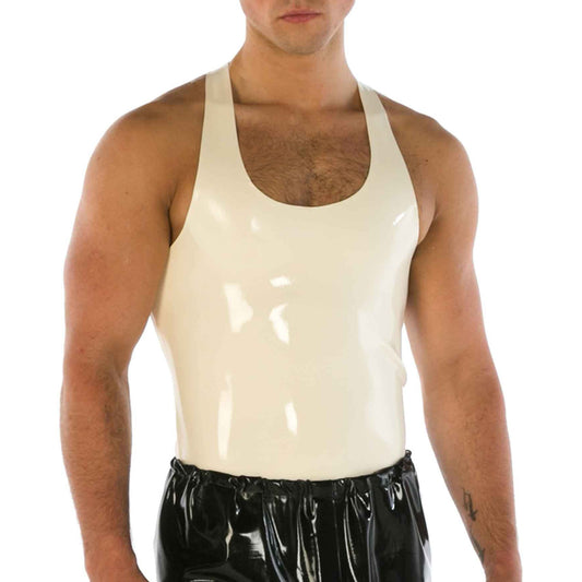 MONNIK | Obsidian Series: Latex Handmade Stylish Men's Vest - Front view - MONNIK Obsidian Collection