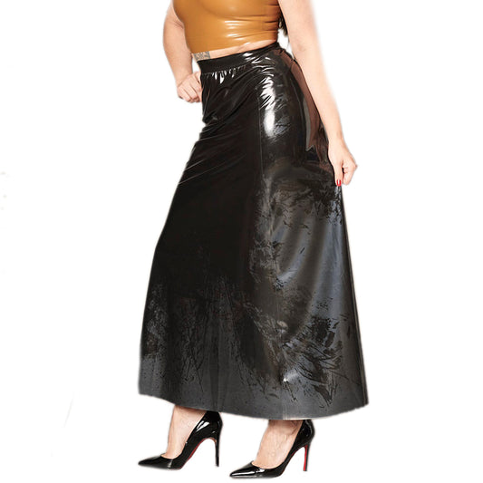 Latex handmade long skirt For - Front view - MONNIK Silhouet Collection
