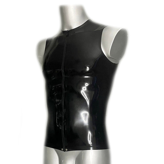 MONNIK | Obsidian Series: Latex Handmade Stylish Men's Front - Detail view - MONNIK Obsidian Collection