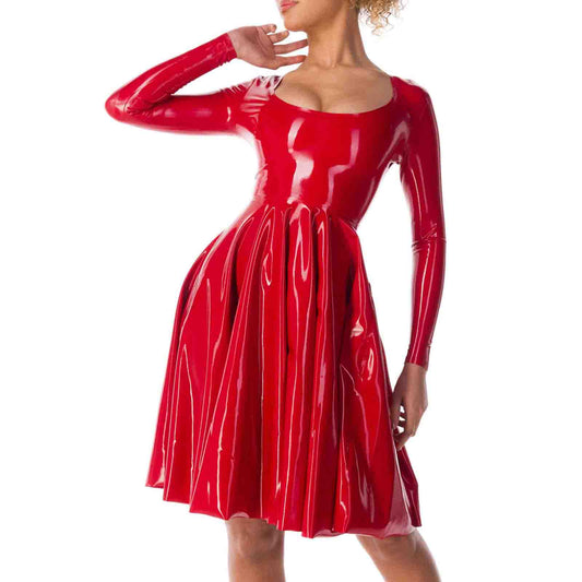 MONNIK | Silhouet Collection: Latex Handmade long sleeved pleated