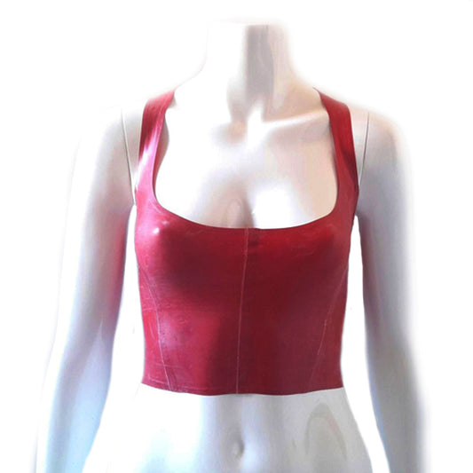 MONNIK | Obsidian Series: Latex Handmade Corset Style Deep - Front view - MONNIK Obsidian Collection