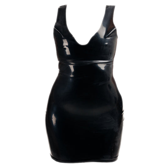 Latex mini short dress arm - Detail view - MONNIK Silhouet Collection