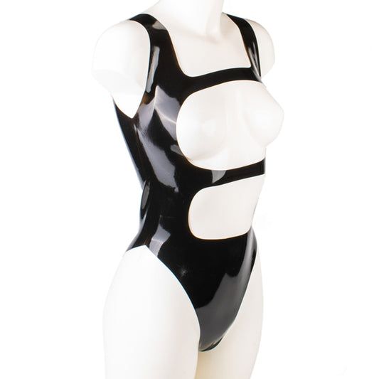 MONNIK | Obsidian Series: Latex Handmade open front or - Front view - MONNIK Obsidian Collection