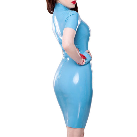 MONNIK | Silhouet Collection: Latex Dress with Capped sleeves
