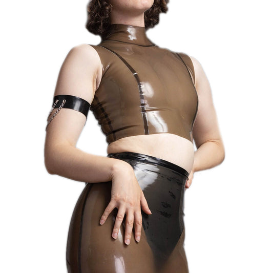 MONNIK | Obsidian Series: MONNIK Latex Handmade top with - Detail view - MONNIK Obsidian Collection
