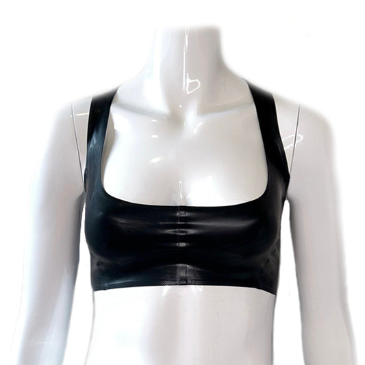 MONNIK | Silhouet Collection: MONNIK Latex Cropped Vest Tops