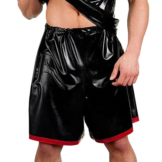 MONNIK | Obsidian Series: Latex Handmade men's shorts handmade - Detail view - MONNIK Obsidian Collection